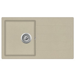 Evido EVIDO Easy 45S gránit mosogató, 760 x 440 mm, bézs 105980 Gránit mosogatótálca