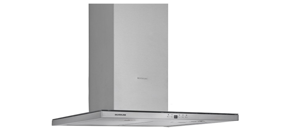 Silverline SILVERLINE 3122 SLIMpáraelszívó,90cm,inox/fekete üveg 3122.9.110.02 Kürtős páraelszívó