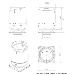 VILPE VILPE 125S 250x250-es FLOW tetőszellőző, fekete Szellőztető ventilátor tartozékok