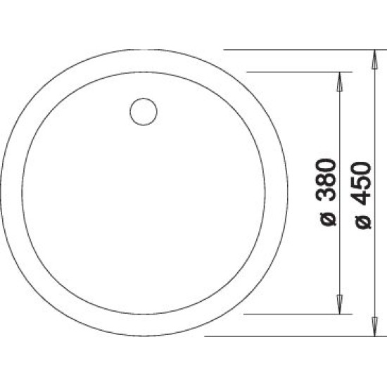 Blanco RONDO fehér tart.nélk. 511621 Gránit mosogatótálca