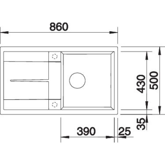 Blanco METRA 5 S fehér exc. 513037 Gránit mosogatótálca