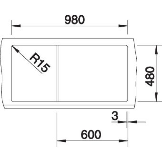 Blanco METRA 6 S kávé rm.tart., exc. 515045 Gránit mosogatótálca