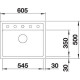 Blanco DALAGO 6-F palaszürke mosogatótálca, excenterrel, SZINTBE ÉPÍTÉS 518851 Gránit mosogatótálca