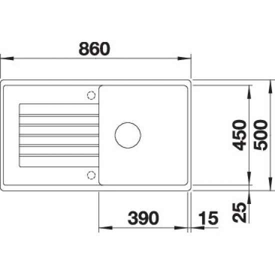 Blanco ZIA 5 S kávé exc. 520510 Gránit mosogatótálca