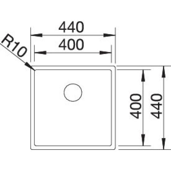 Blanco CLARON 400-IF InFino 521572 Rozsdamentes acél mosogatótálca