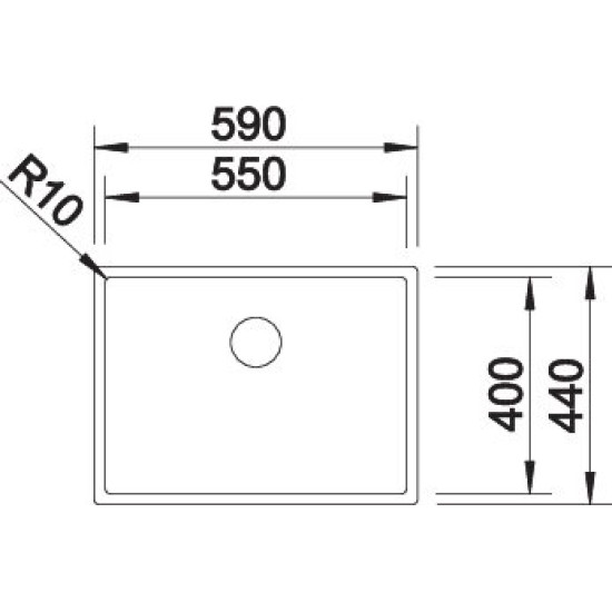 Blanco CLARON 550 -IF InFino 521578 Rozsdamentes acél mosogatótálca