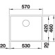 Blanco CLARON XL 60-U D.Plus InFino 521596 Rozsdamentes acél mosogatótálca