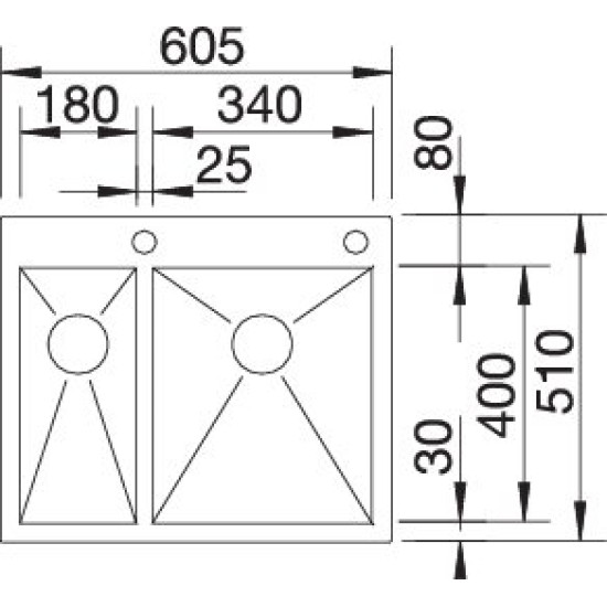 Blanco ZEROX 340/180-IF/A InFino 521642 Rozsdamentes acél mosogatótálca