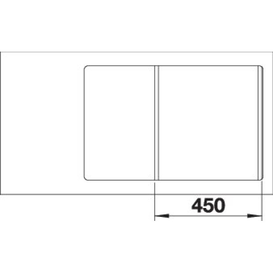 Blanco AXIA III 45S-F alumetál fa tar 523195 Gránit mosogatótálca