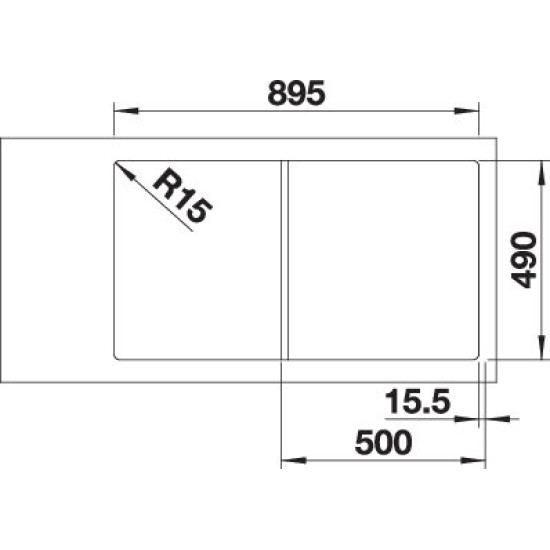 Blanco AXIA III 5S palaszürke fa tart 523206 Gránit mosogatótálca