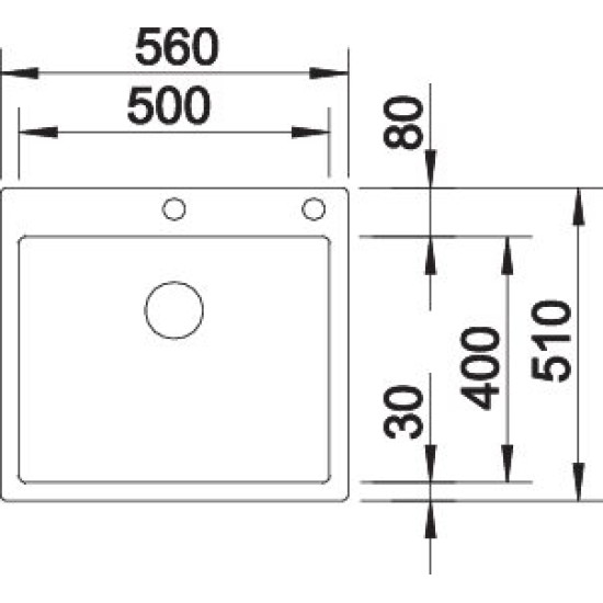 Blanco CLARON 500-IF/A DX 523393 Rozsdamentes acél mosogatótálca