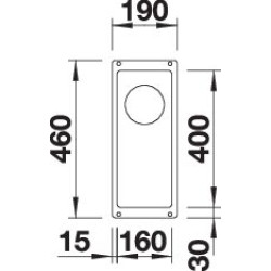 Blanco SUBLINE 160-U kávé exc.n. 523405 Gránit mosogatótálca