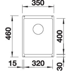 Blanco SUBLINE 320-U jázmin exc.n. 523411 Gránit mosogatótálca