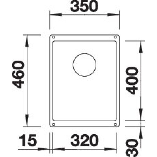 Blanco SUBLINE 320-U tartufo exc.n. 523414 Gránit mosogatótálca