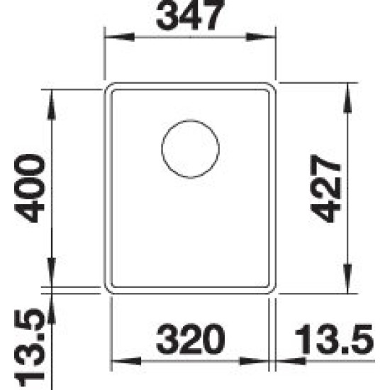 Blanco SUBLINE 320-F fehér exc.n., SZINTBE ÉPÍTÉS 523419 Gránit mosogatótálca