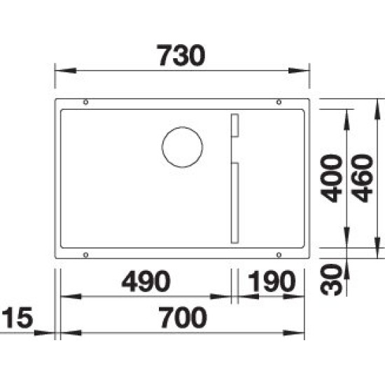 Blanco SUBLINE 700-U Level antracit t. 523452 Gránit mosogatótálca