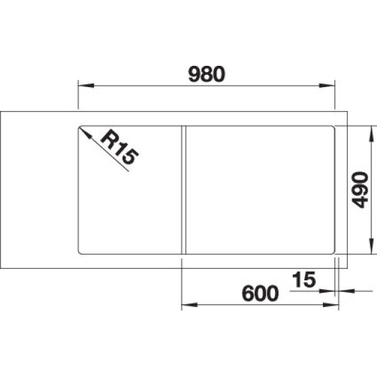 Blanco AXIA III 6S jobb fehér fa tart 523466 Gránit mosogatótálca