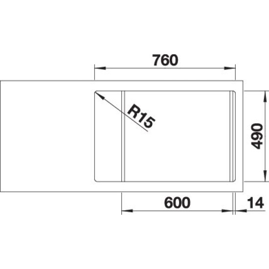 Blanco ZENAR XL 6S C jobb kávé fa t. 523773 Gránit mosogatótálca