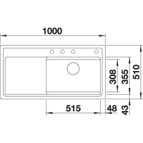 Blanco ZENAR XL 6S DGP palaszür. fa t 524053 Gránit mosogatótálca