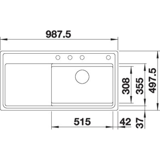 Blanco ZENAR XL 6S-F DGP antracit fa ta 524082 Gránit mosogatótálca