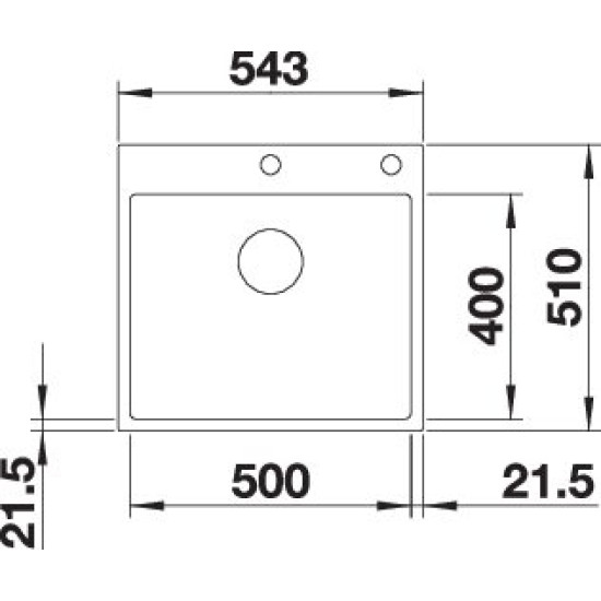 Blanco SUBLINE 500-IF/A fehér exc. 524112 Gránit mosogatótálca