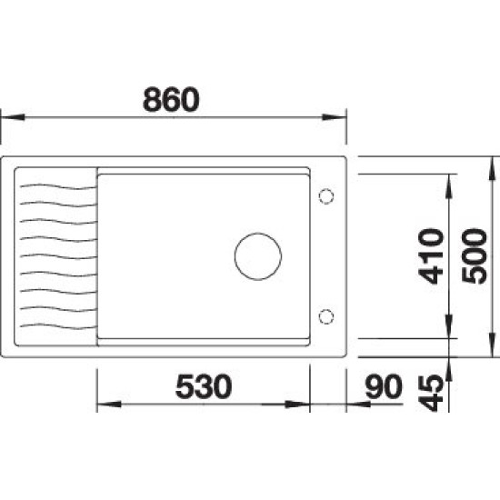 Blanco ELON XL 8 S palaszürke exc.InFino 524861 Gránit mosogatótálca