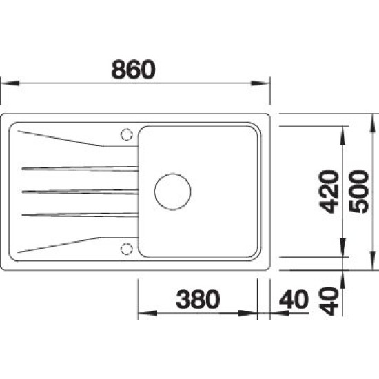 Blanco SONA 5 S fekete exc.n. 525972 Gránit mosogatótálca