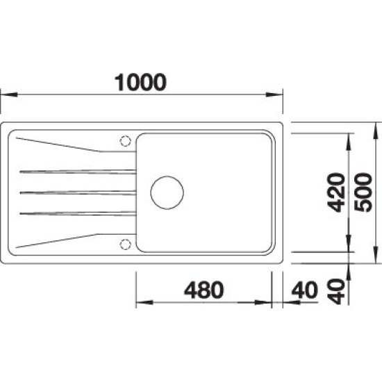 Blanco SONA XL 6 S fekete exc.n. 525977 Gránit mosogatótálca