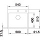 Blanco SUBLINE 500-IF/A fekete exc. 525999 Gránit mosogatótálca