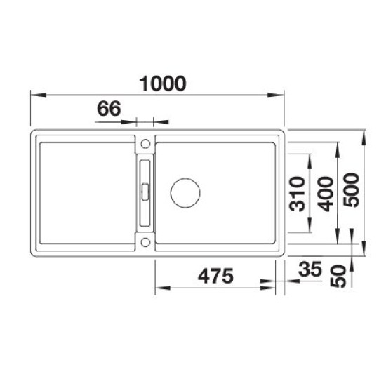 Blanco ADIRA XL 6S antracit tart., exc. 527618 Gránit mosogatótálca