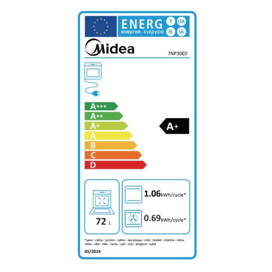 Midea 7NP30E0 Beépíthető villany sütő