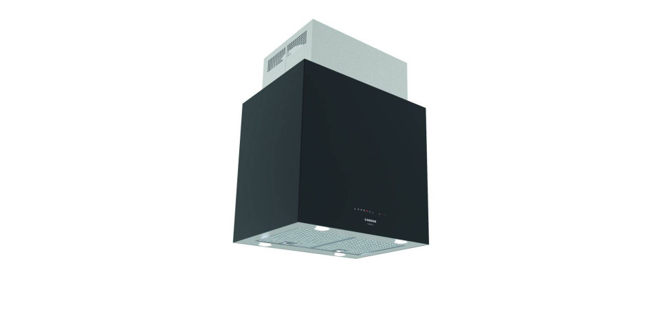 Nodor NODOR - Páraelszívó NorBreeze ISLA CUBE GLASS ECO 60 BK/A Hob to Hood Sziget páraelszívó