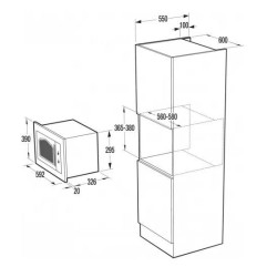 Gorenje BM235CLI Állószekrénybe építhető mikrohullámú sütő