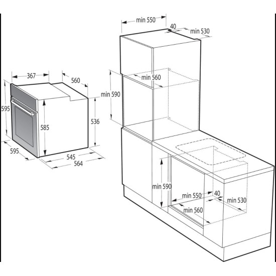 Gorenje BO6717E03BG Beépíthető villany sütő