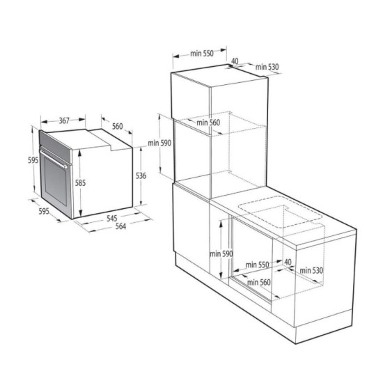 Gorenje BOS67372CLB Beépíthető villany sütő