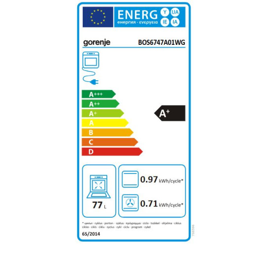 Gorenje BOS6747A01WG Beépíthető villany sütő