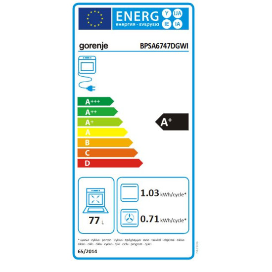 Gorenje BPSA6747DGWI Beépíthető villany sütő