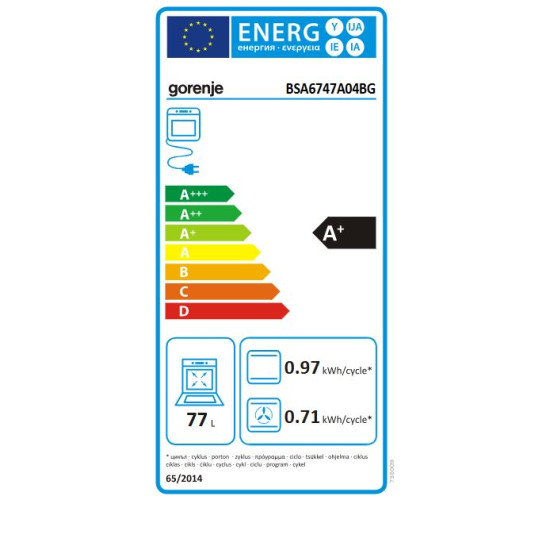 Gorenje BSA6747A04BG Beépíthető villany sütő