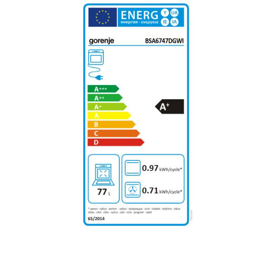 Gorenje BSA6747DGWI Beépíthető villany sütő