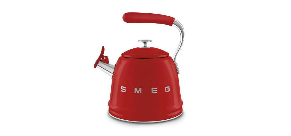 Smeg SMEG VÍZFORRALÓ TEÁSKANNA, retro, síppal, piros CKLW2001RD Tejhabosító