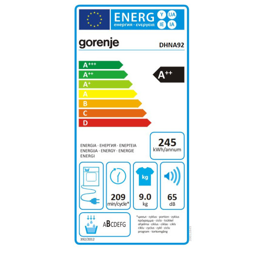 Gorenje DHNA92 Hőszivattyús szárítógép