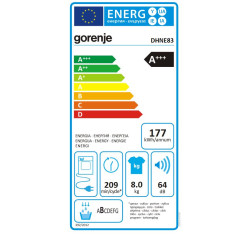 Gorenje DHNE83 Hőszivattyús szárítógép