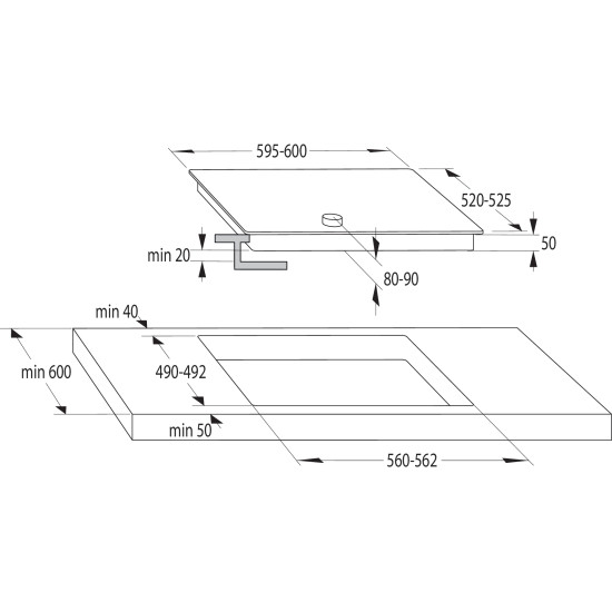 Gorenje EC642CLB Beépíthető kerámia főzőlap