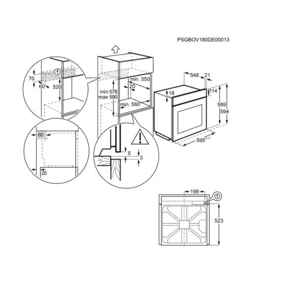 Electrolux EOE8P38X Beépíthető villany sütő