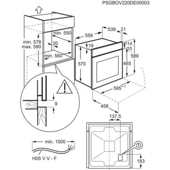 Electrolux EOF3H00BX Beépíthető villany sütő