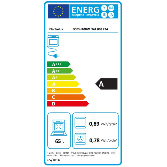 Electrolux EOF3H40BW Beépíthető villany sütő