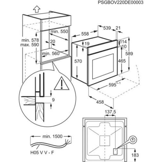 Electrolux EOF3H40BX Beépíthető villany sütő