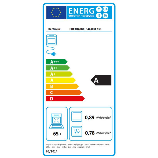 Electrolux EOF3H40BX Beépíthető villany sütő