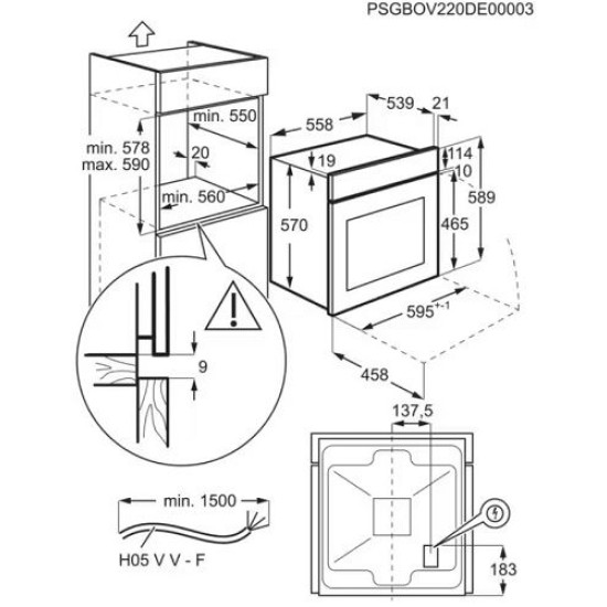 Electrolux EOF3H50BK Beépíthető villany sütő