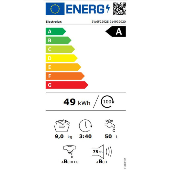 Electrolux EW6F2292E Elöltöltős mosógép